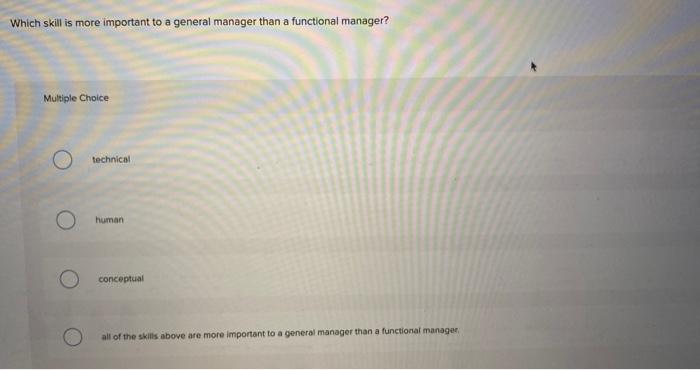 Which skill is more important to a general