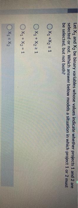 Let X4 and X2 be binary variables whose values