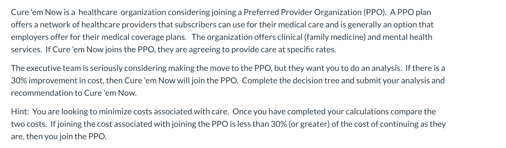 Let's Practice Building A Decision Tree Cure 'em