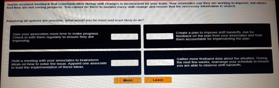 You've recieved feedback that communication