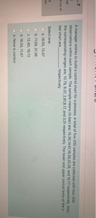 ... t red A manager wishes to build a control