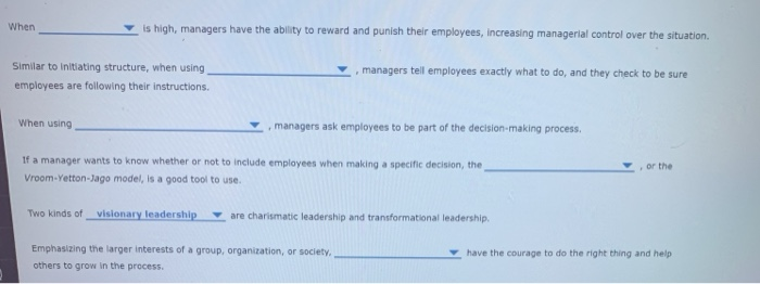 When is high, managers have the ability to reward