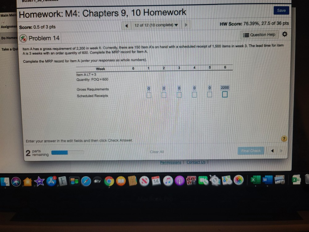 Save Main Men Homework: M4: Chapters 9, 10