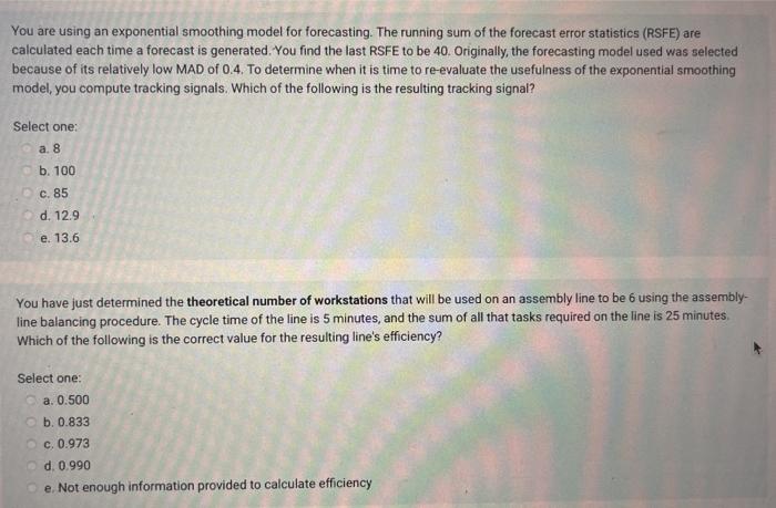You are using an exponential smoothing model for