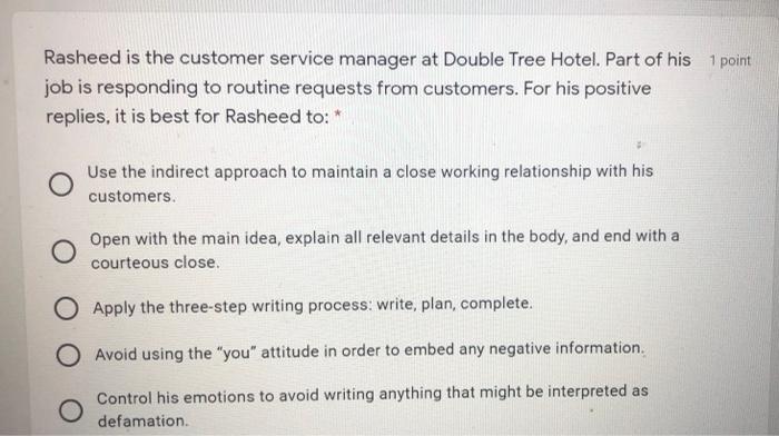 Rasheed is the customer service manager at Double