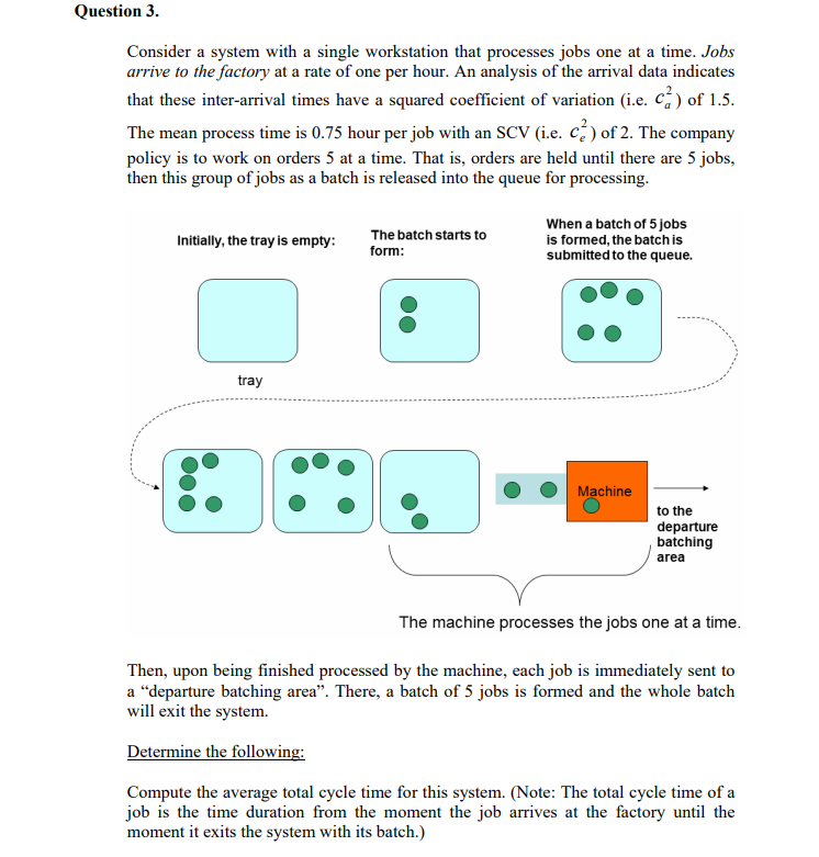 Question 3. Consider a system with a single