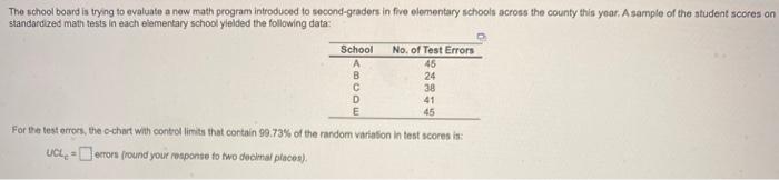 The school board is trying to evaluate a new math