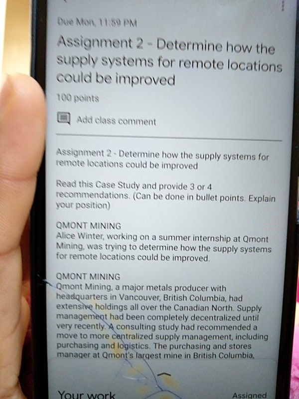 Due Mon 11:59 PM Assignment 2 - Determine how the