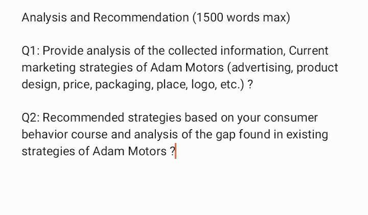 i need the answer quickly Analysis and