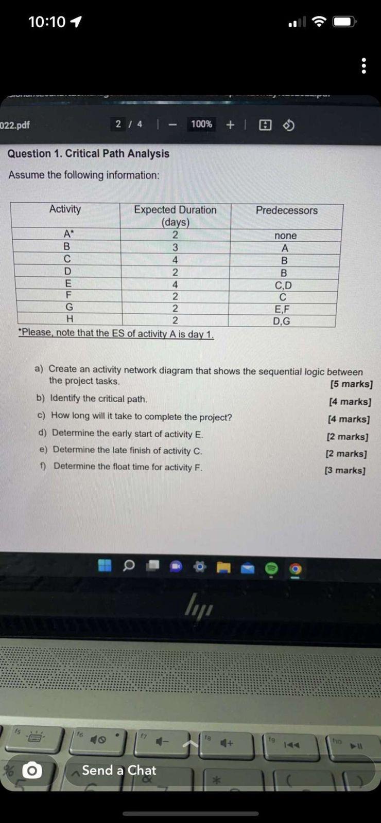 10:10 1 : 022.pdf 2 / 4 100% + Question 1.