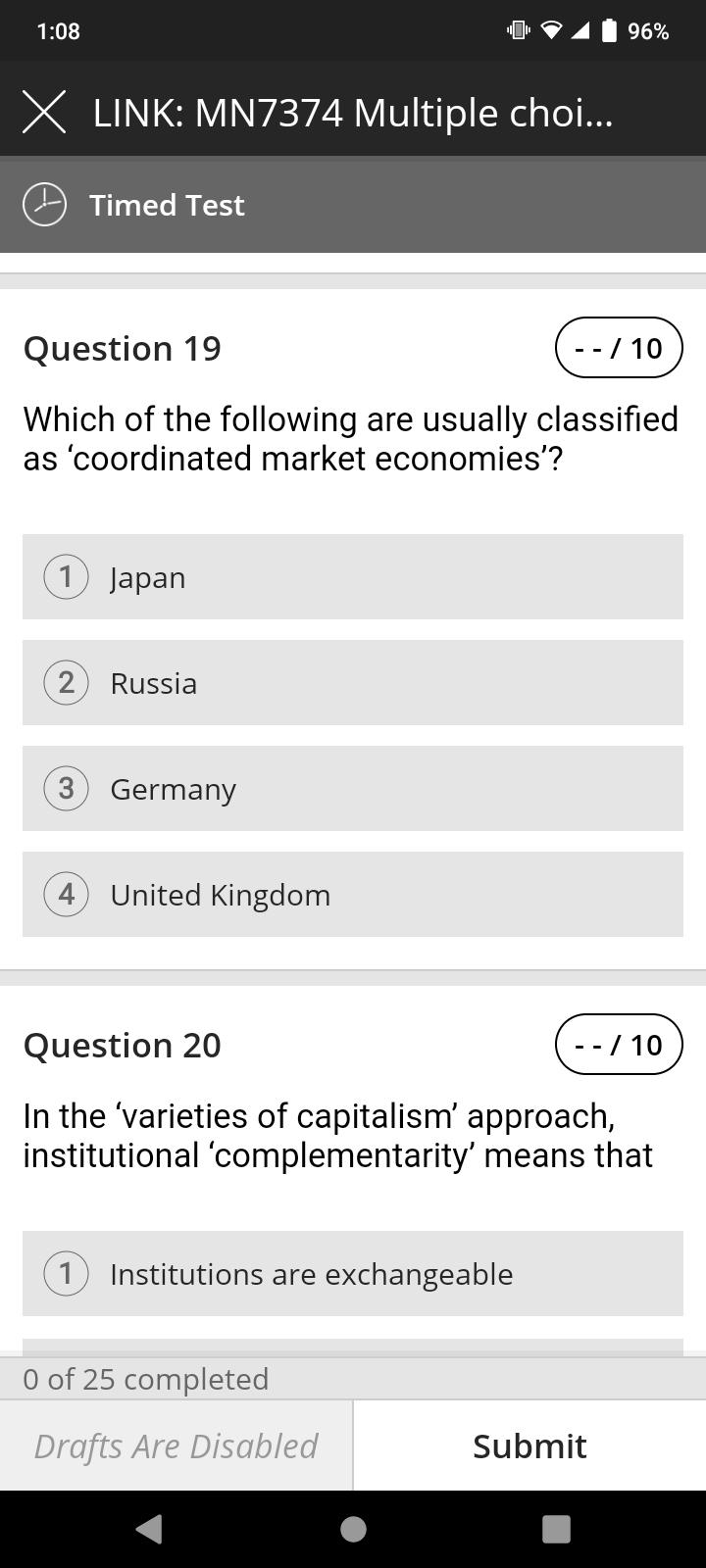 1:08 96% X LINK: MN7374 Multiple choi... Timed