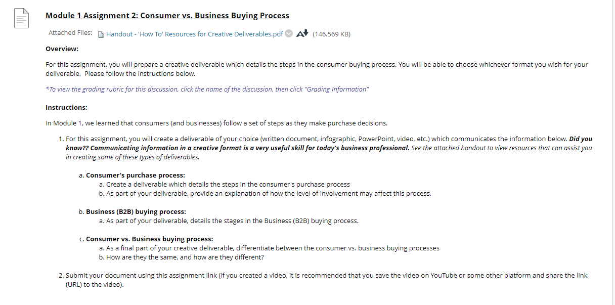 Module 1 Assignment 2: Consumer vs. Business
