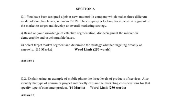 this is a marketing assignment. need answers ASAP