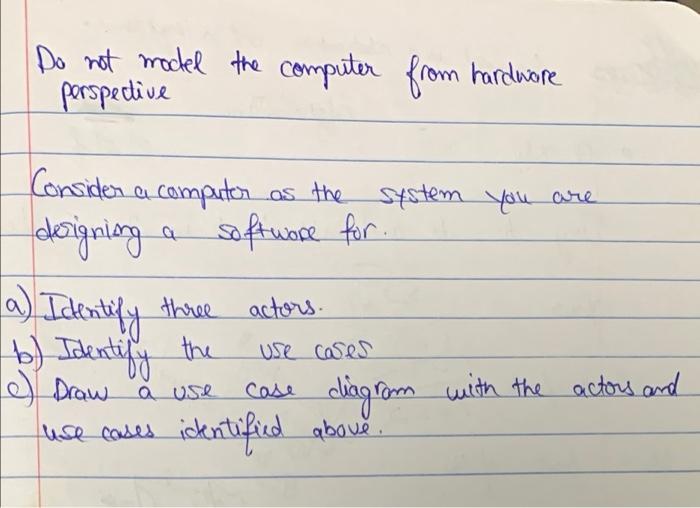 v Do not model the computer from hardware