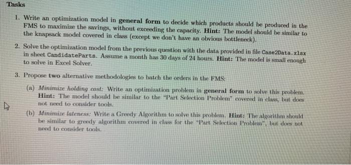 Flexible Manufacturing System (Cost per minute)