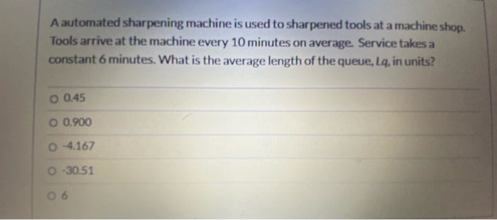 A automated sharpening machine is used to