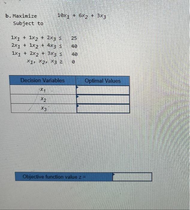 Problem 19-6 (Static) Use Excel Solver to obtain