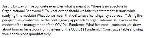 Justify by way of five concrete examples what is