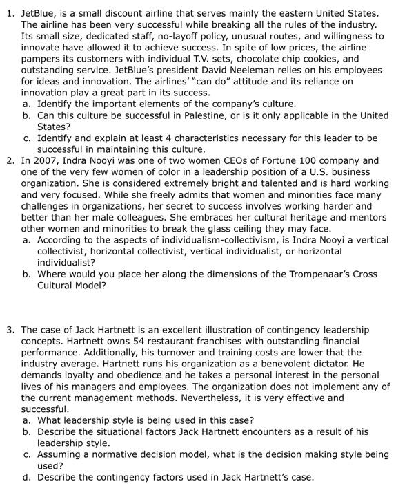 1. JetBlue, is a small discount airline that