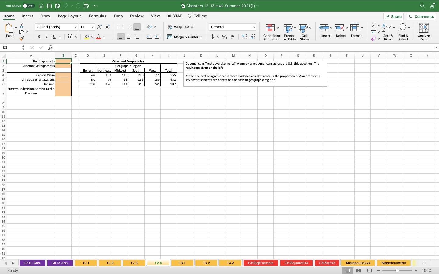 AutoSave OFF @ E. 1 Chapters 12-13 Hwk Summer