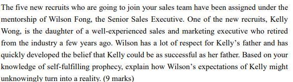 The five new recruits who are going to join your