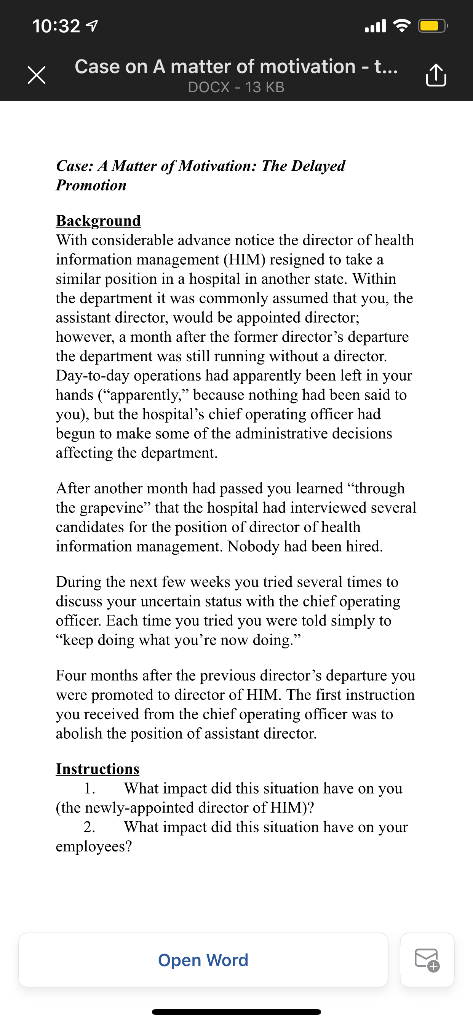 10:32 10 x Case on A matter of motivation - t...