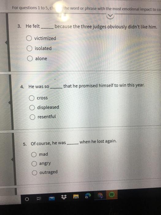. After you finish, send your answers for