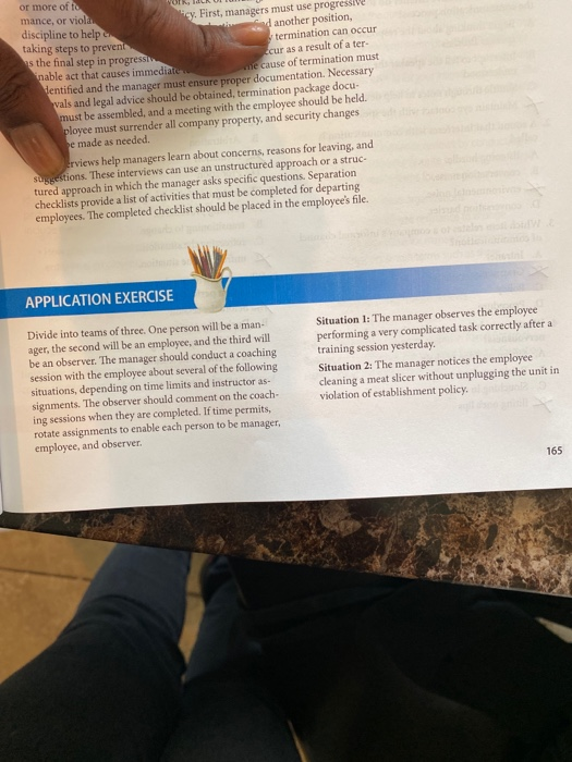 the manager should conduct a coaching session