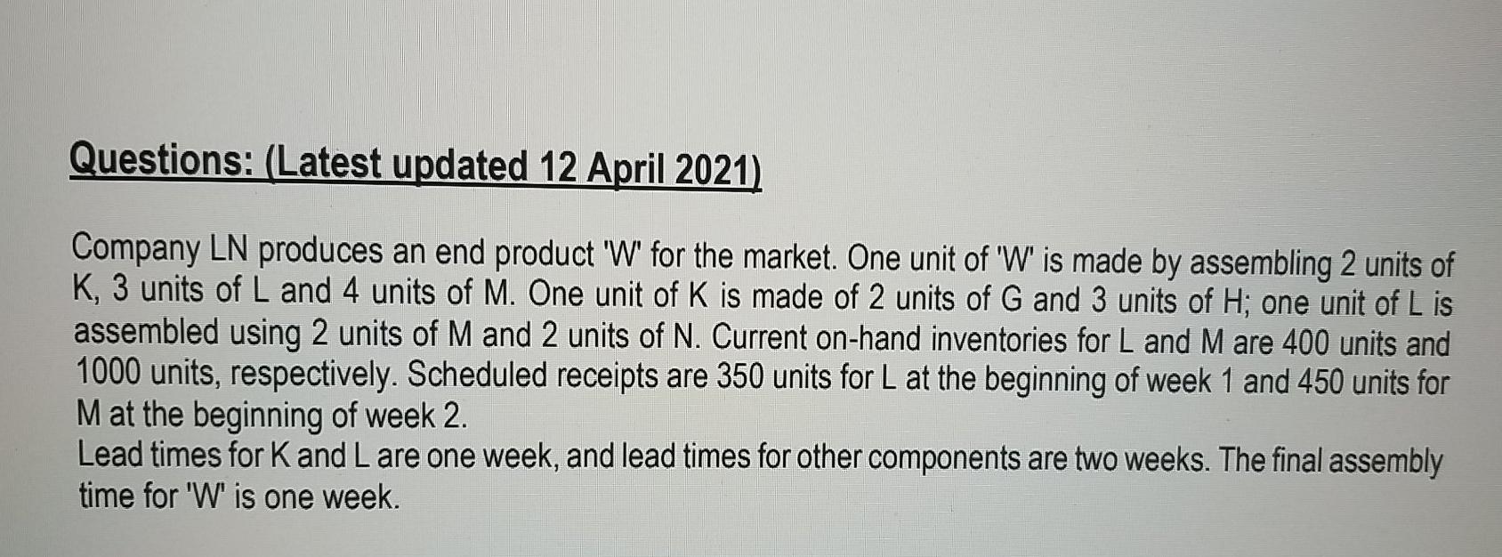 question 7please Questions: (Latest updated 12