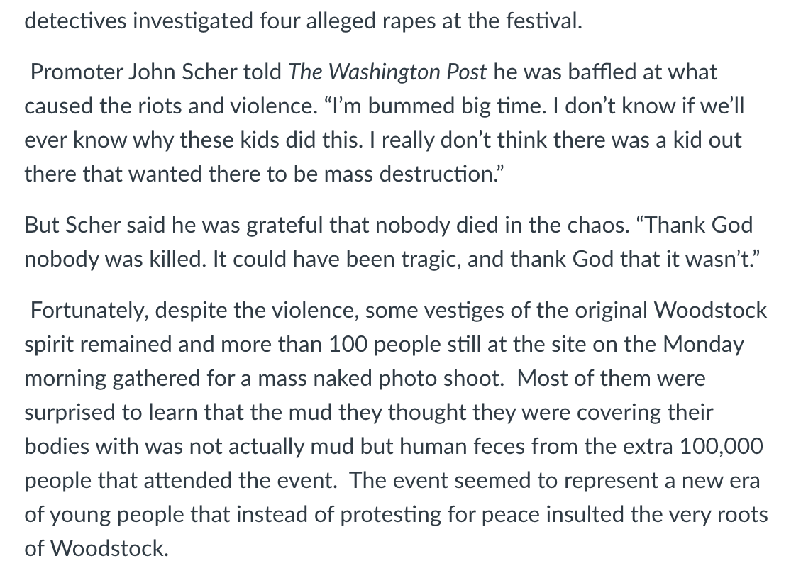 CASE STUDY: What Went Wrong at Woodstock 1999?