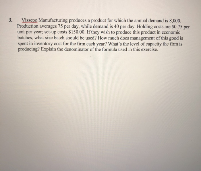 Please include procedures 3. Vissepo