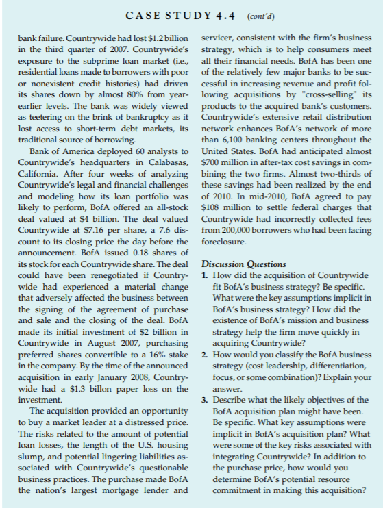 How did the acquisition of Countrywide fit BofAs