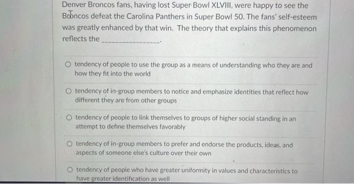 Denver Broncos fans, having lost Super Bowl
