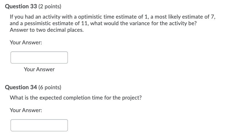 Project Management - Incorporating Uncertainty An