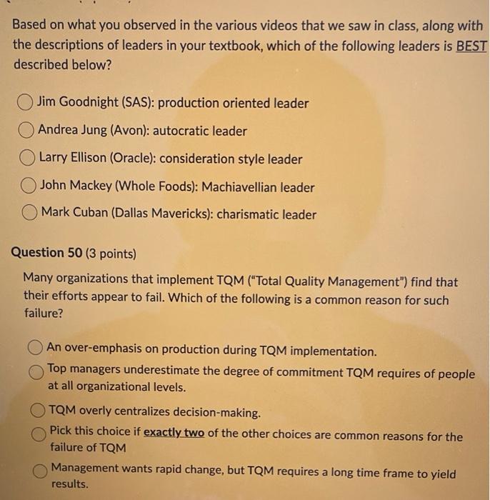 Based on what you observed in the various videos