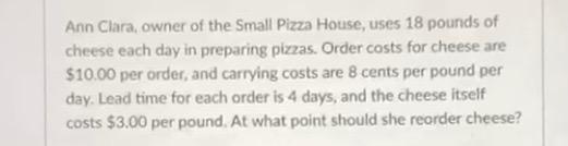 Ann Clara, owner of the Small Pizza House, uses