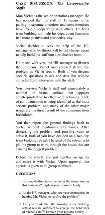 Staffs Mao Vichet is the senior operations