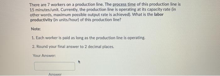 Firm A producing 85 parts per labor hour. If