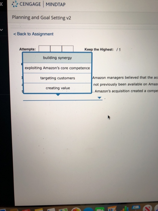 Search this course CENGAGE MINDTAP Planning and