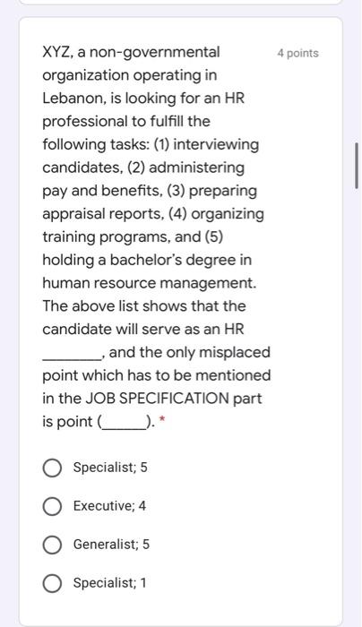 Job analysis information is used 2 points to