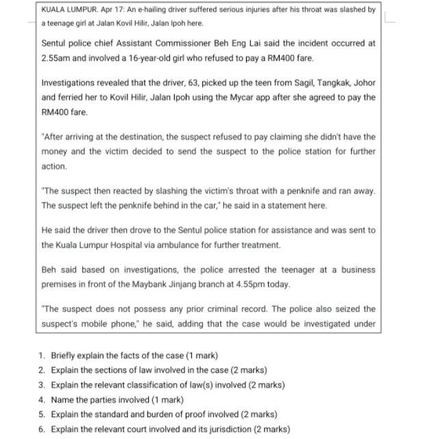 KUALA LUMPUR. Apr 17: An e-hailing driver