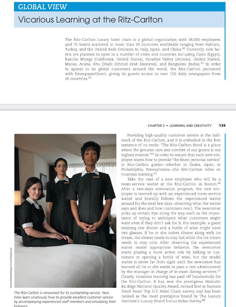 Please read the Ritz-Carlton Hotel Co. by Sandra