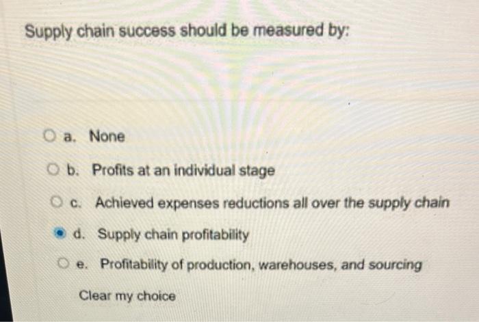 supply chain In the supply chain, the