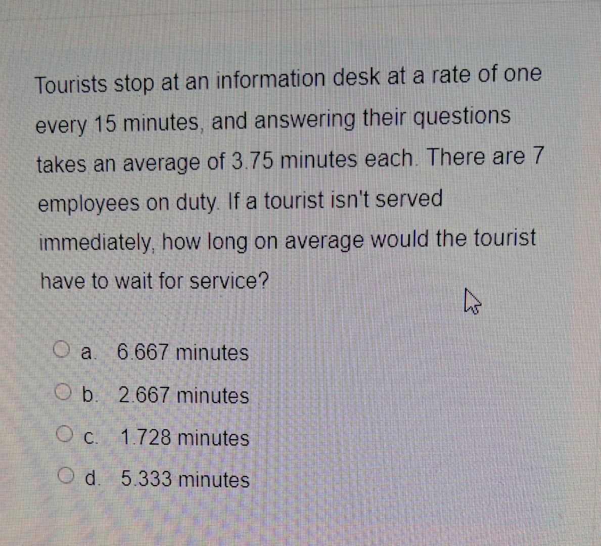 Tourists stop at an information desk at a rate of