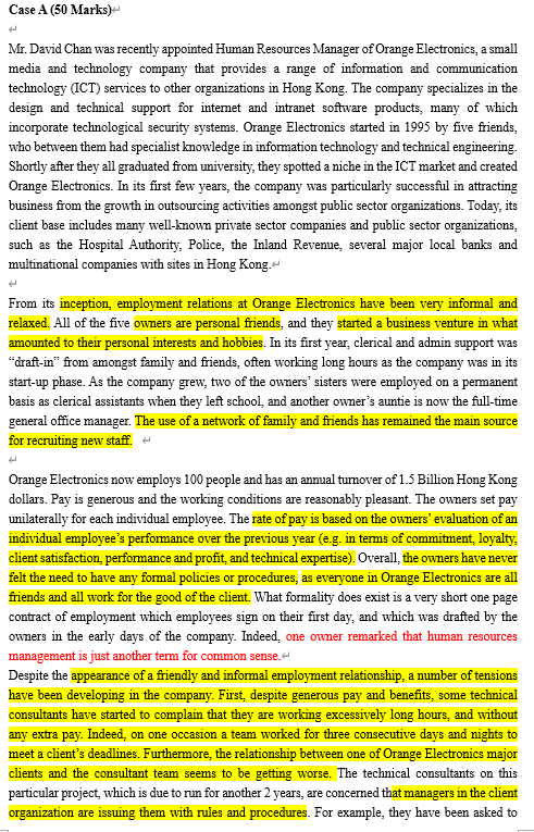 A1. Please identify Three (3) current HRM/ER