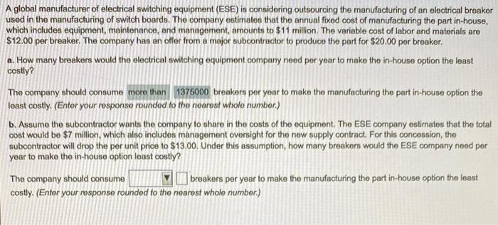 A global manufacturer of electrical switching