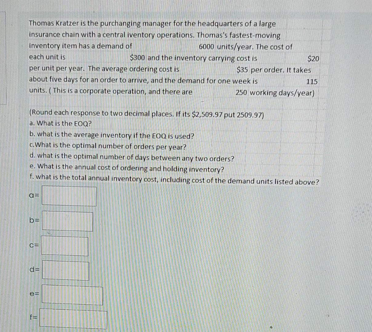 Thomas Kratzer is the purchanging manager for the