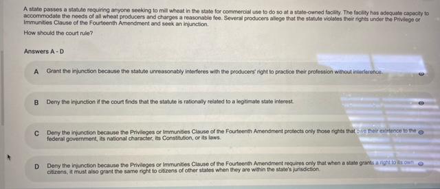 A state passes a statute requiring anyone seeking