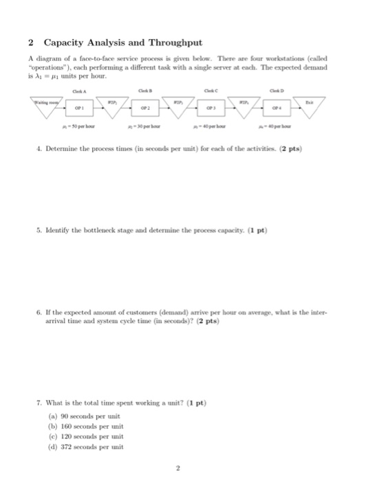 2 Capacity Analysis and Throughput A diagram of a