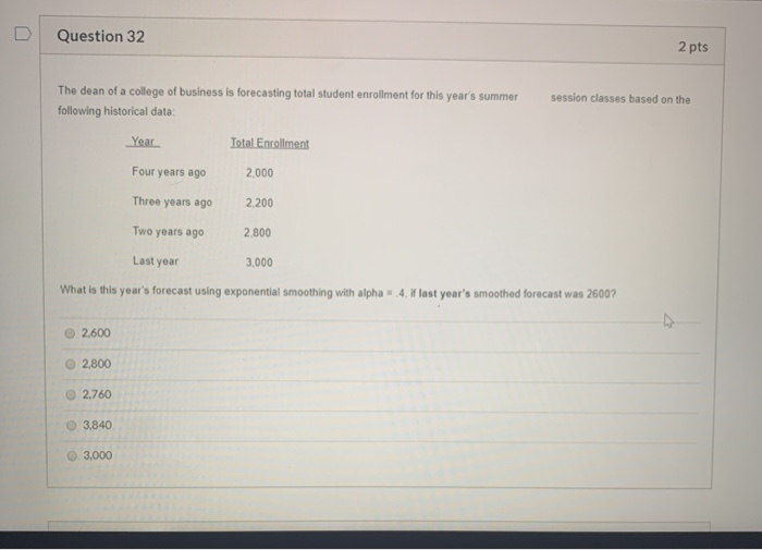 Question 32 2 pts Session classes based on the